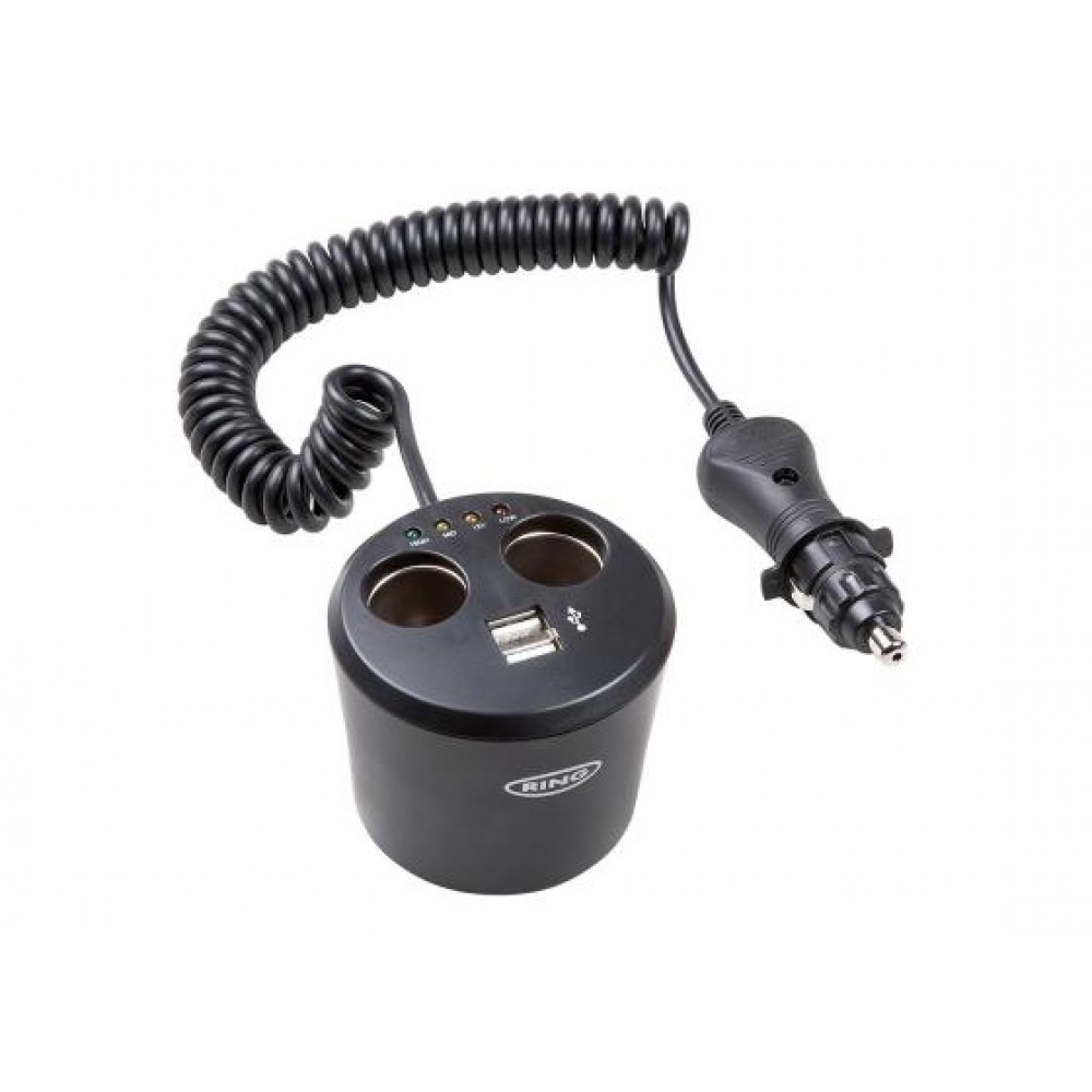 Розгалужувач прикурювача (індикатор батареї) (2x12/2xUSB)
