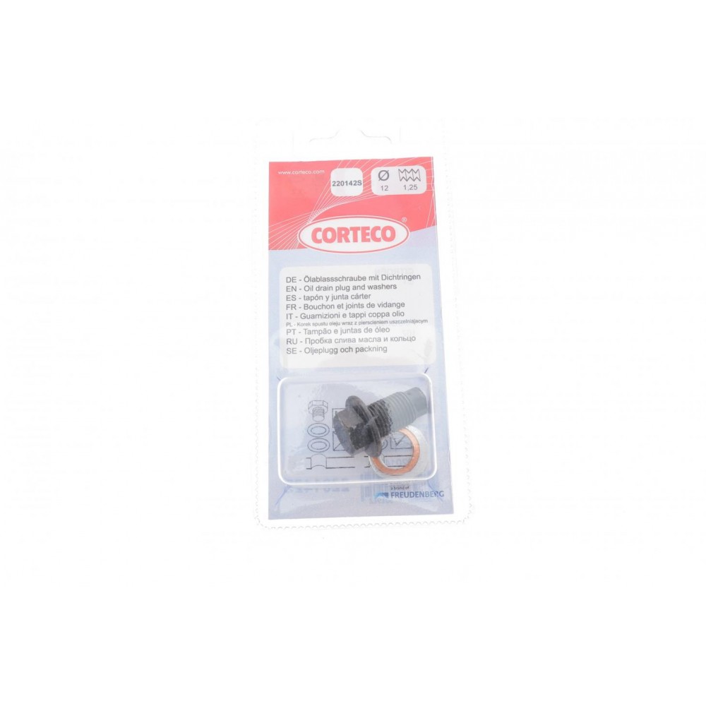 Болт зливу оливи + шайба Toyota Yaris/Citroen C1/Peugeot 107/108 1.0-1.33 02- (M12x1.25)