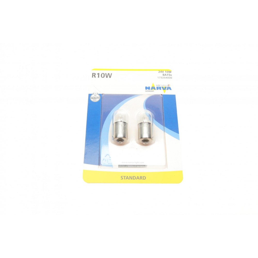 Автолампа R10W 24V 10W BA15s Standard (блістер/к-кт 2шт)