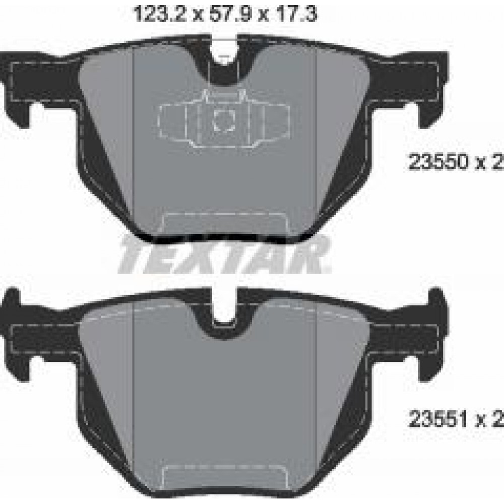 Колодки гальмівні (задні) BMW 3 (E90-E93) 04- (Ate-Teves) Q+
