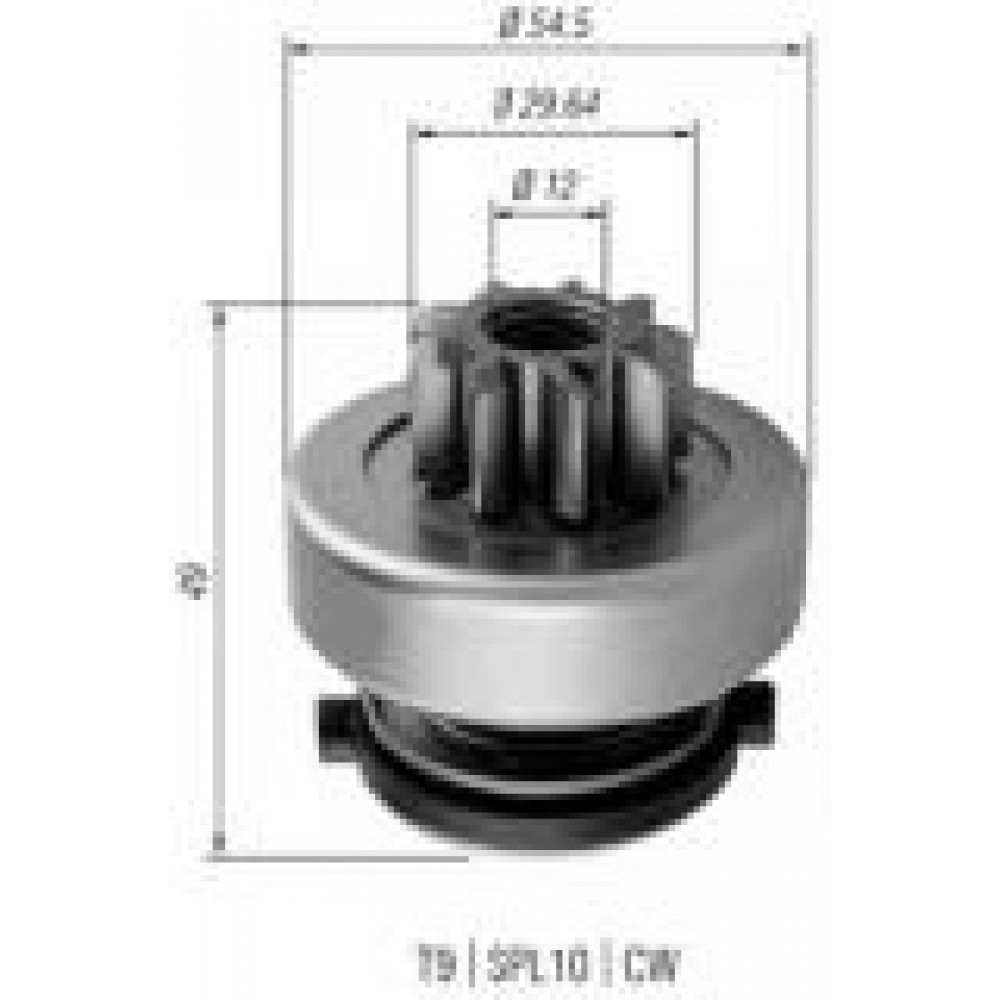 Бендикс стартера Fiat Doblo 1.9JTD 00-06 (AMB0354)
