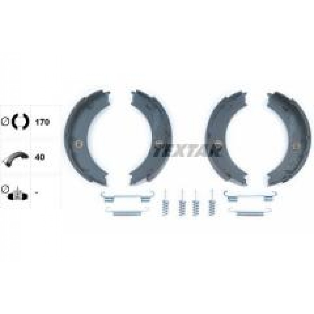 Колодки ручника MB Sprinter 408-416 96-06 (170x40) (з пружинками)