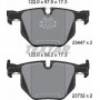 Колодки гальмівні (задні) BMW X5 (E70/F15/F85) 06-18/X6 (E71/E72/F16/F86) 08-19 (Teves) Q+