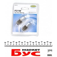 Автолампа P21W 12V 21W BA15d SBC Brake/Indicator/Reverse/Rear Fog (2шт.)