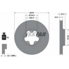 Диск гальмівний (передній) Ford Transit 00- (FWD) (276x24.3) PRO