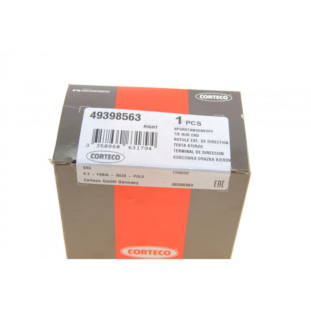 Накінечник тяги керма (R) Audi A2/A3/Skoda Octavia/VW Bora/Golf IV 95-06 (парний №49398605)