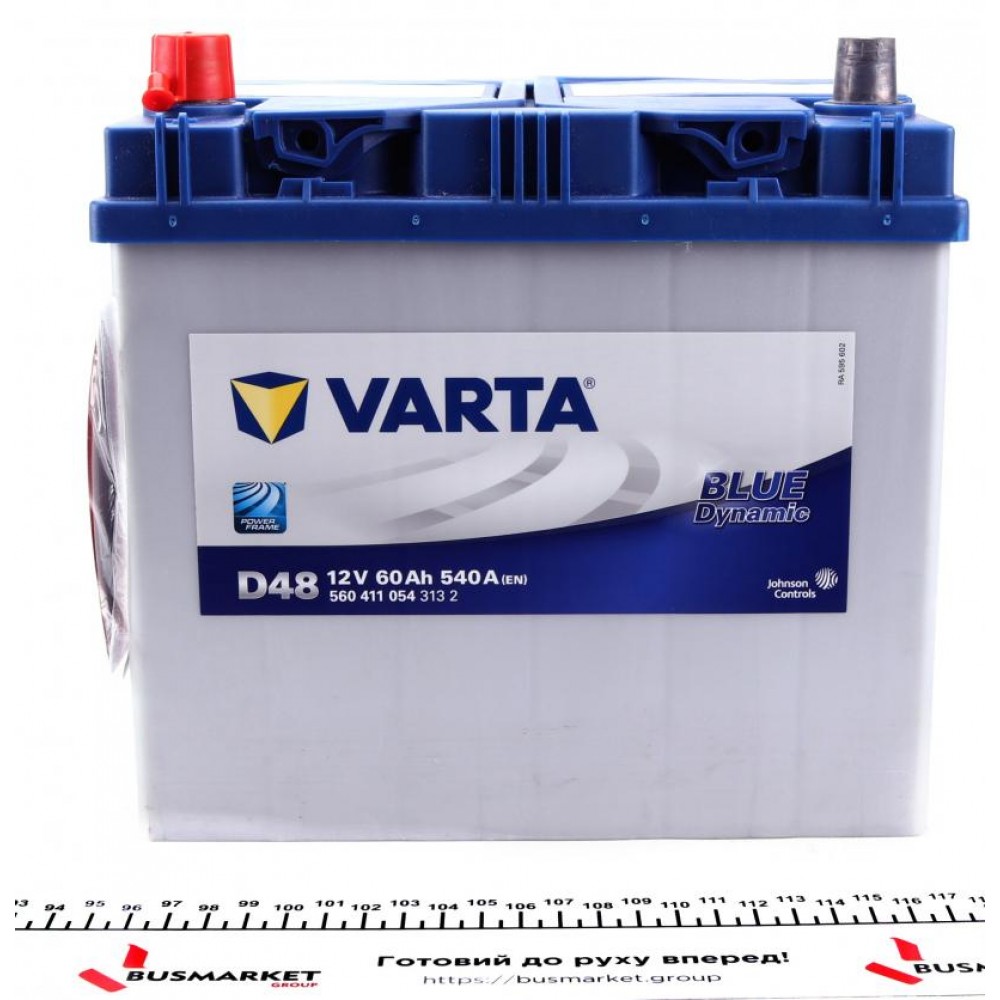 Акумуляторна батарея 60Ah/540A (232x173x225/+L/B00) Blue Dynamic D48 Азія