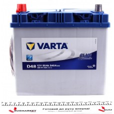 Акумуляторна батарея 60Ah/540A (232x173x225/+L/B00) Blue Dynamic D48 Азія