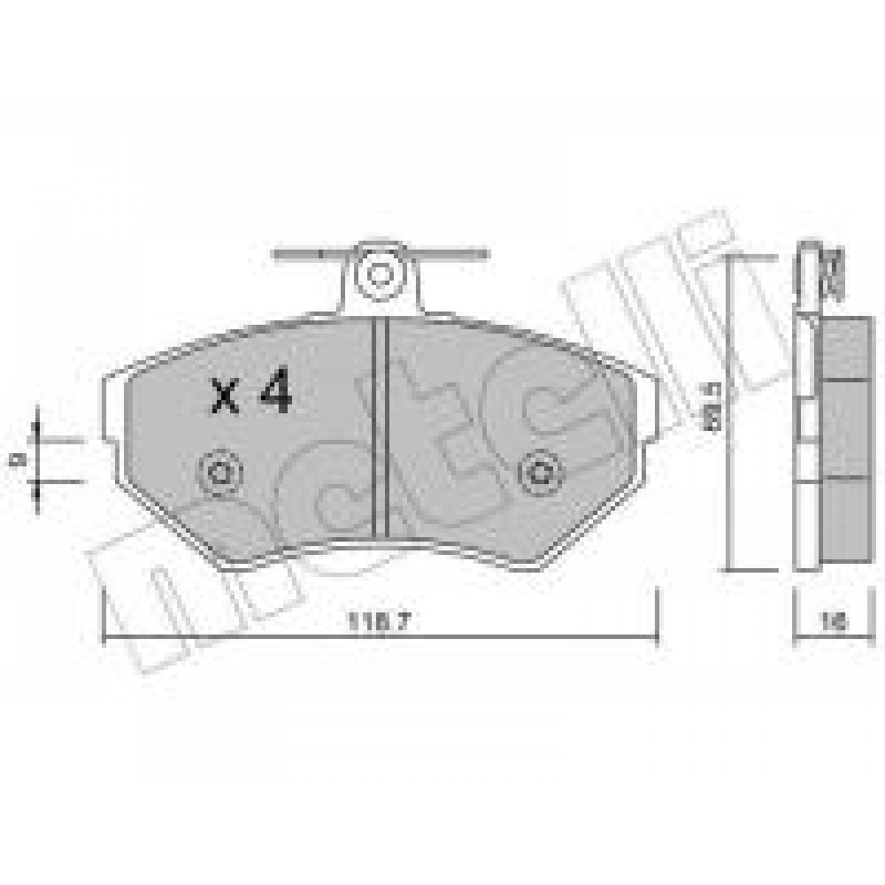Колодки гальмівні (передні) Seat Cordoba/Ibiza/VW Caddy/Golf/Polo 91-04