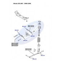 Сайлентблок важеля (заднього) Mazda 323/626 85-94 (d=20mm) (поперечного)