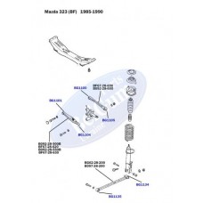 Сайлентблок важеля (заднього) Mazda 323/626 85-94 (d=20mm) (поперечного)