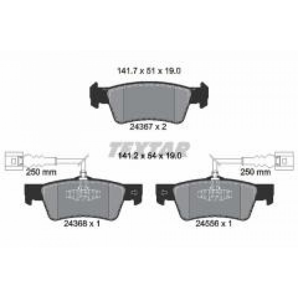 Колодки гальмівні (задні) VW Touareg 02-10 (Teves) Q+ (з датчиками)