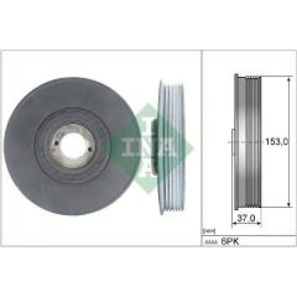 Шків колінвалу Citroen Berlingo/Jumpy/Peugeot Expert 1.9D/2.0HDI 98- (6PK)