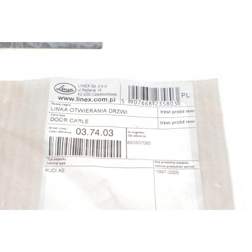 Трос дверей (передніх) Audi A6 97-05 (L) (543mm)
