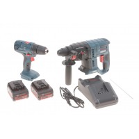 Набір інструментів Bosch перфоратор GBH 180-LI + шуроповерт GSR 180180-LI + 2x аккумулятора + зарядка