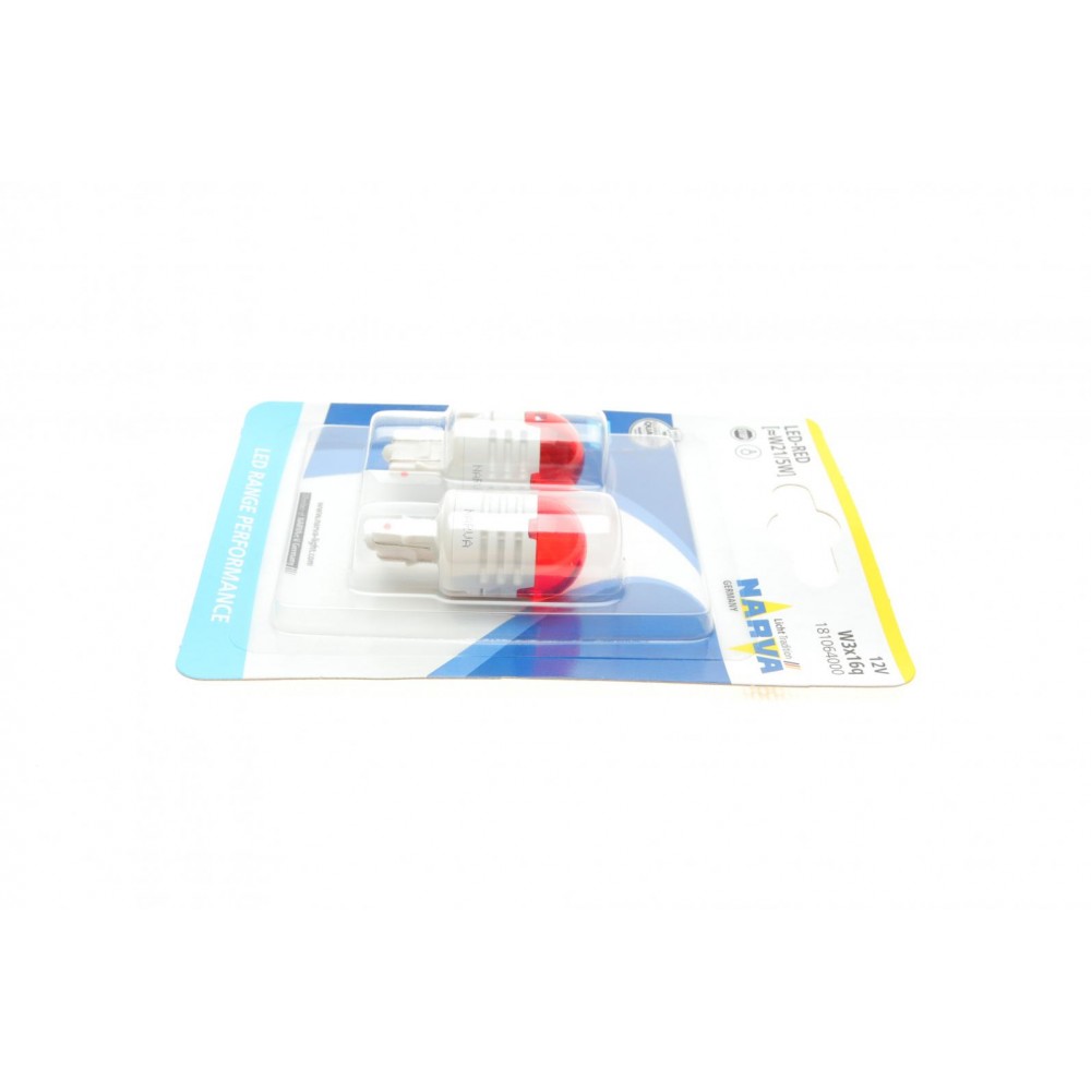 Автолампа W21/5W 12V 21/5W W3x16q (LED) (червона) (к-кт 2шт.)