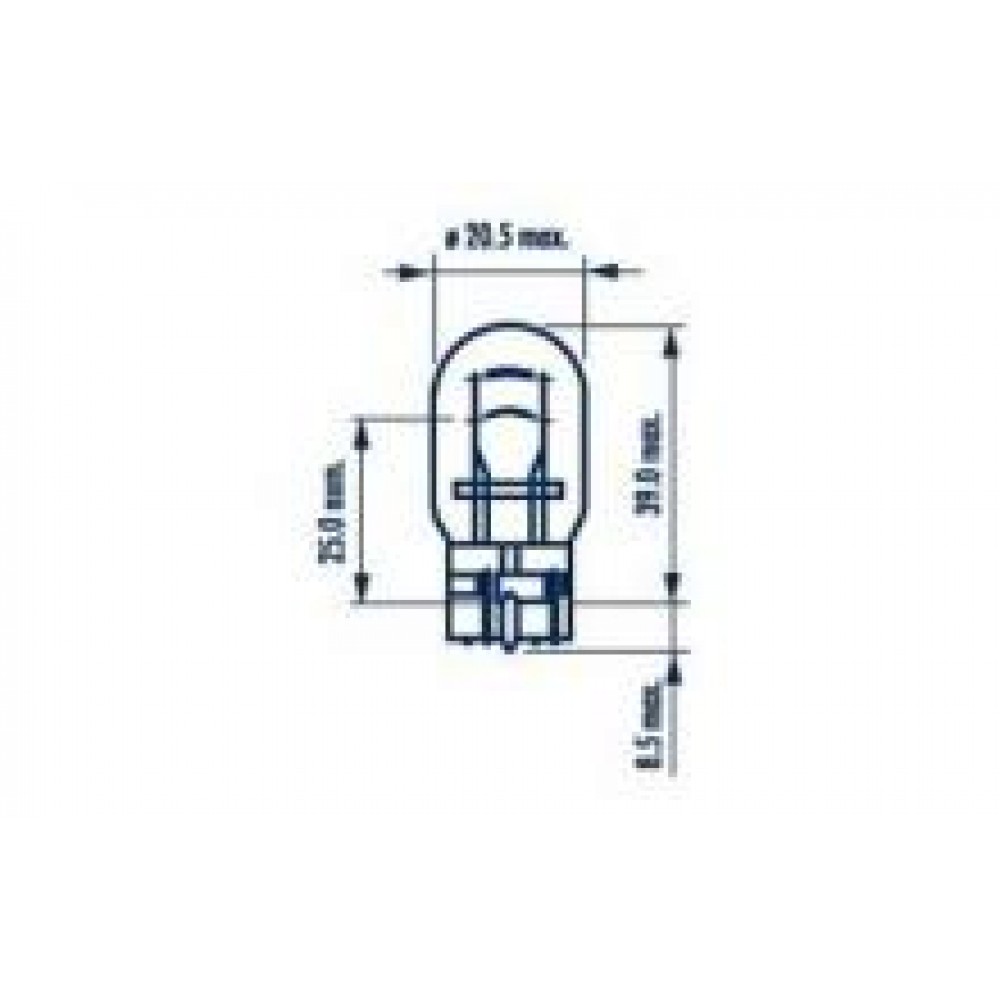 Автолампа W21/5W 12V 21/5W W3x16q Standard (без цоколя)