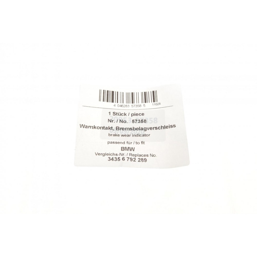 Датчик зносу гальмівних колодок (передніх) BMW 1 (F20)/2 (F22)/3 (F30) 1.6-4.0 10-