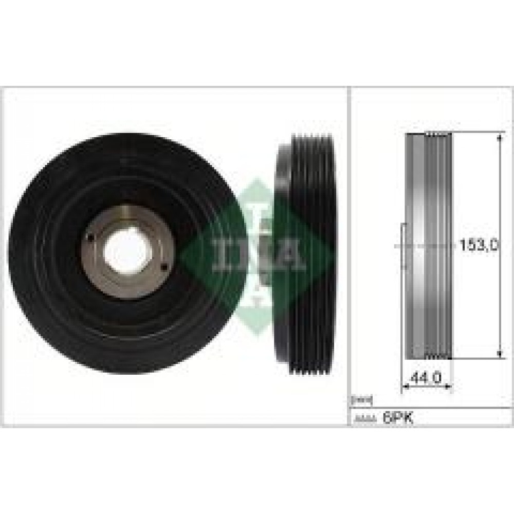 Шків колінвалу Citroen Berlingo/Jumpy/Peugeot Expert 1.8-1.9D 95-02 (6PK)