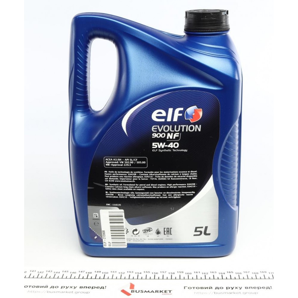 Олива 5W40 Evolution 900 NF (5L) (458984) (B4/A3/CF/SL/MB 229.3/VW502.00/505.00/PORSCHE A40)