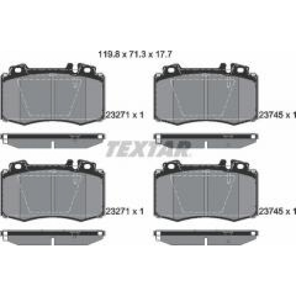Колодки гальмівні (передні) MB C-class/CLK 1.8-5.5 98- (Brembo) Q+