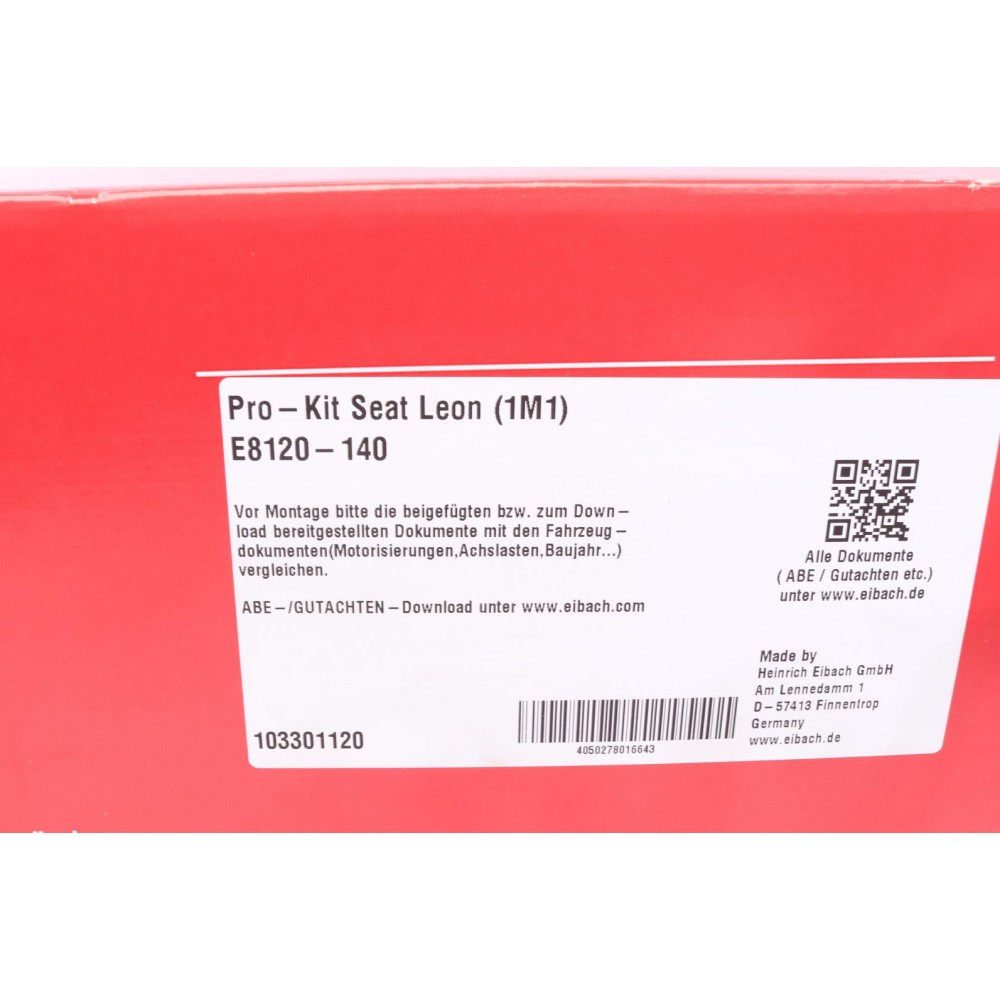 Комплект пружин (Pro-Kit) Seat Leon 99-06 (4 шт.)