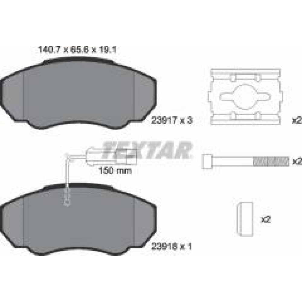 Колодки гальмівні (передні) Citroen Jumper/Fiat Ducato/Peugeot Boxer 94- Q+ R15(з датчиком)
