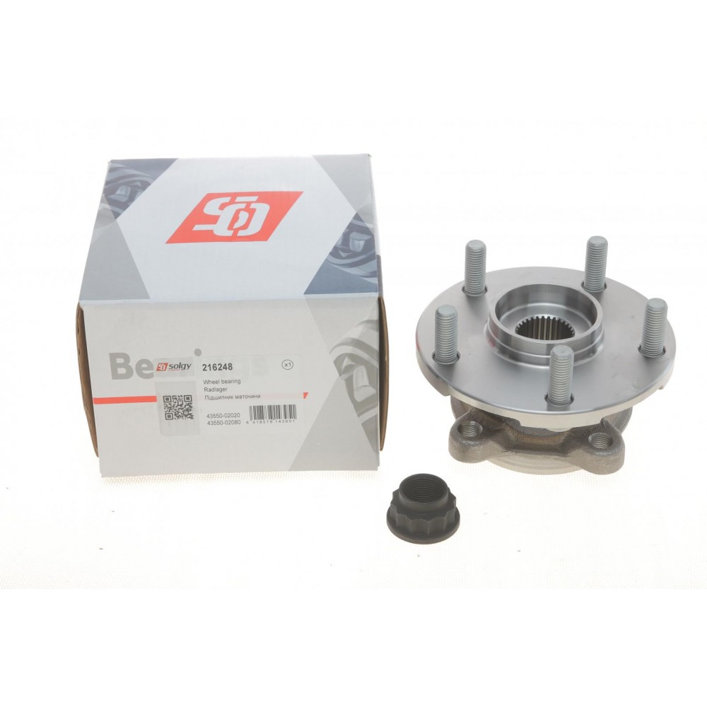 Підшипник маточини (передньої) Toyota Auris 09-/Avensis 08-/Corolla 06-/Rav4 05-