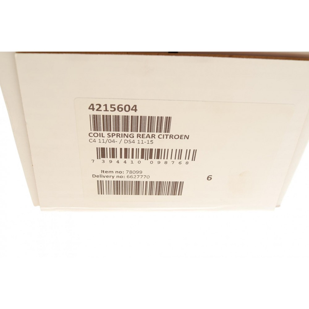 Пружина (задня) Citroen C4 1.2THP/1.4-2.0 16V/1.6HDi/THP/VTi/2.0HDi 04- (хэтчбэк/купе/седан)