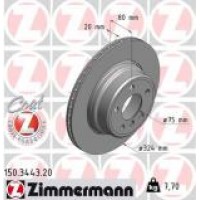 Диск гальмівний (задній) BMW X5 (E53) 4.4-4.8 02-06 (324x20) (з покриттям) (вентильований)
