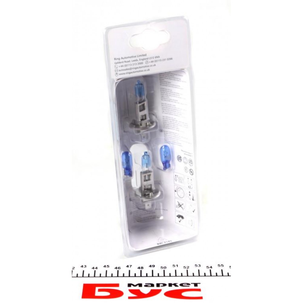 Автолампа H1+W5W (12V 55W P14.5s Lights-Int Xenon 4200K+S + 12V 5W W2.1x9.5d) (2шт.)