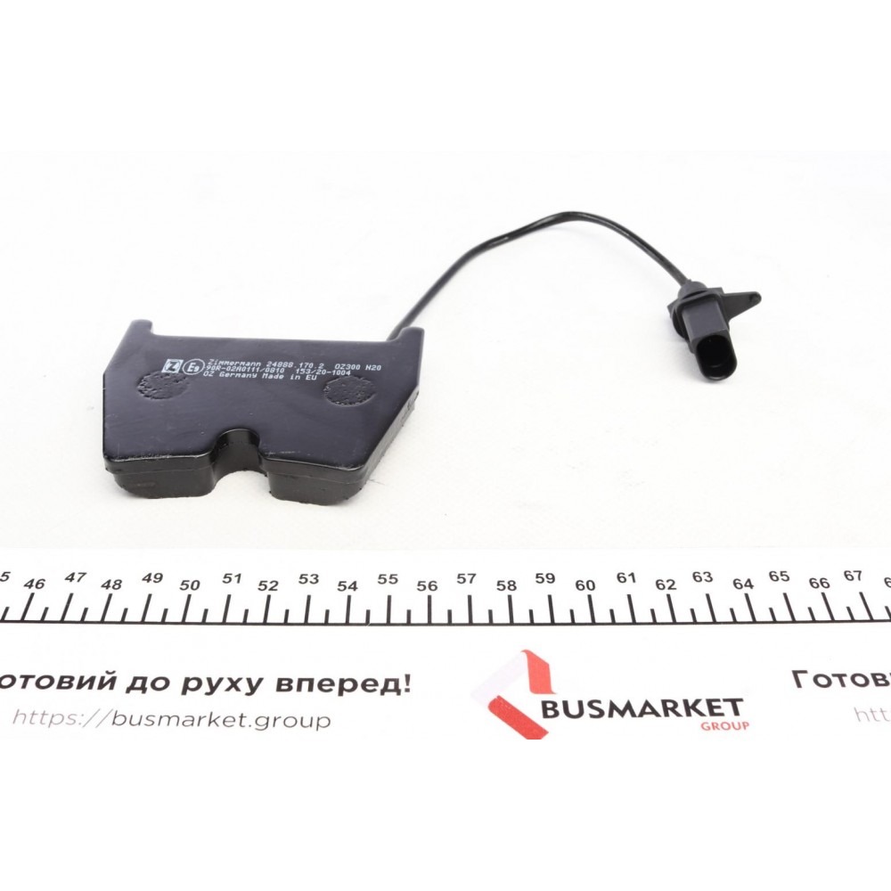 Колодки гальмівні (передні) Audi A4/A5/A6/VW Phaeton 02-17 (Brembo) (з датчиком) (95.5x74x16.4)