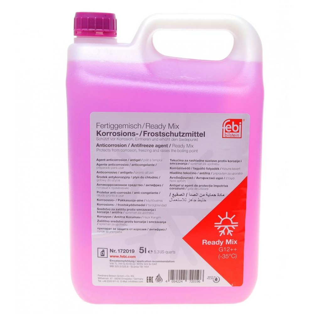 Антифриз (фіолетовий) Readymix G12 Plus Plus (5L) (MB325.5/MB325.6) (-35°C готовий до застосування)