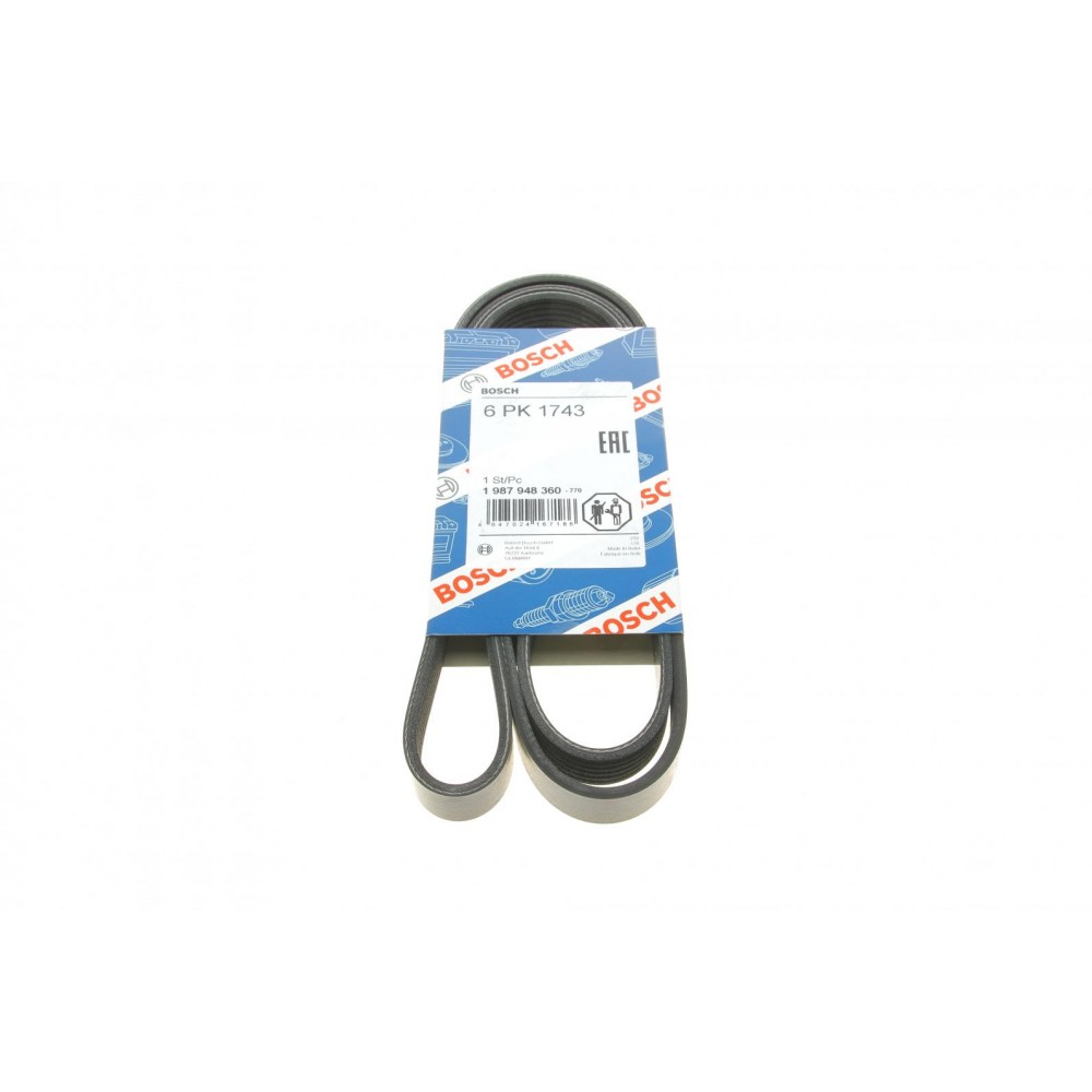 Ремень генератора Peugeot 206/306/4007/406/4007/Citroen C5 1.9TD/2.0/2.2HDI 96- (6PK1743)