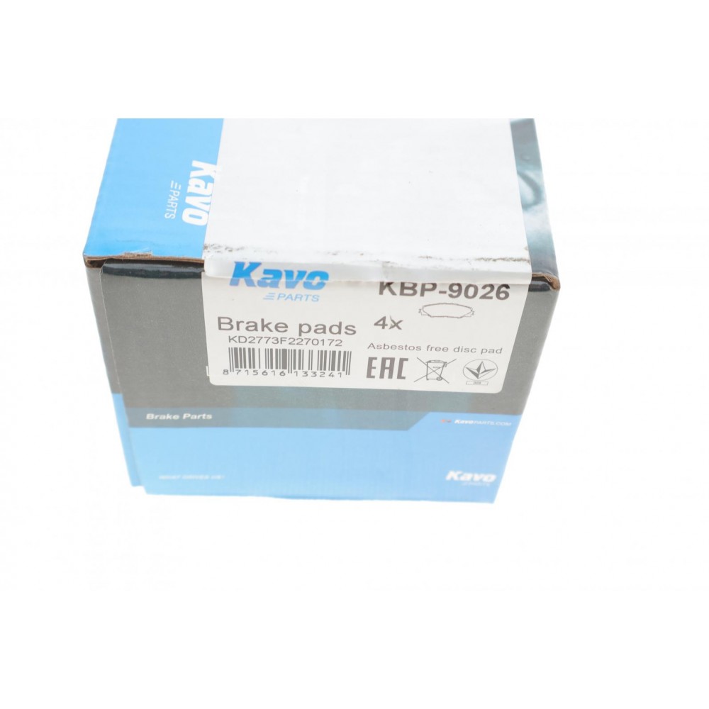 Колодки гальмівні (передні) Toyota RAV4 2.0-3.5/Prius 1.8 05- (Akebono)