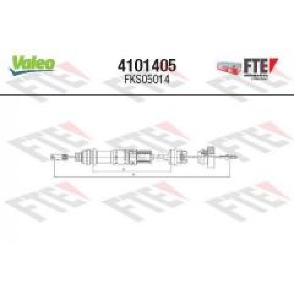 Трос зчеплення Citroen Berlingo/Peugeot Partner 1.8/1.9D (з авторегул.) (655/314 мм) = FKS05014