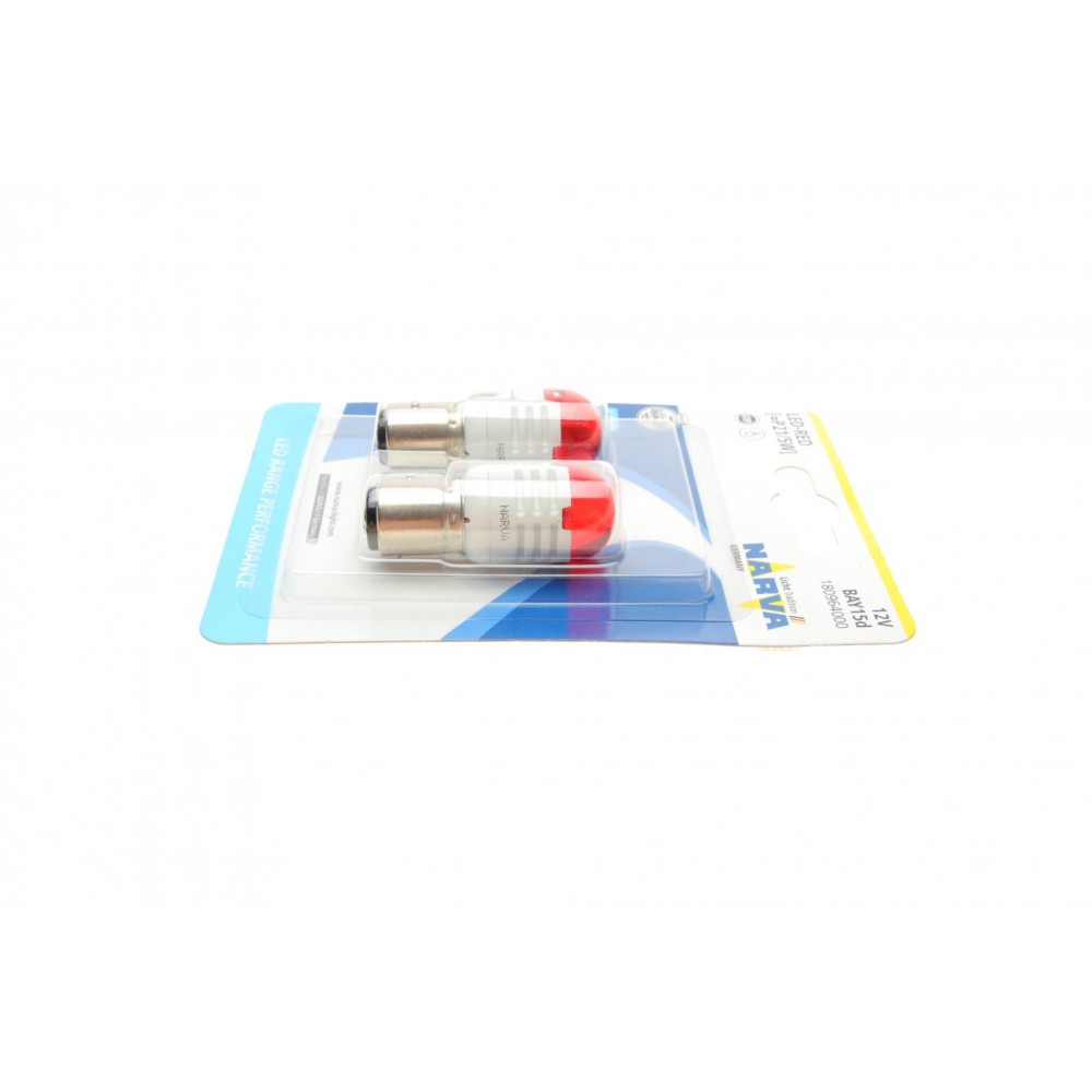 Автолампа P21/5W 12V 21/5W BAY15d (LED) (червона) (к-кт 2 шт.)