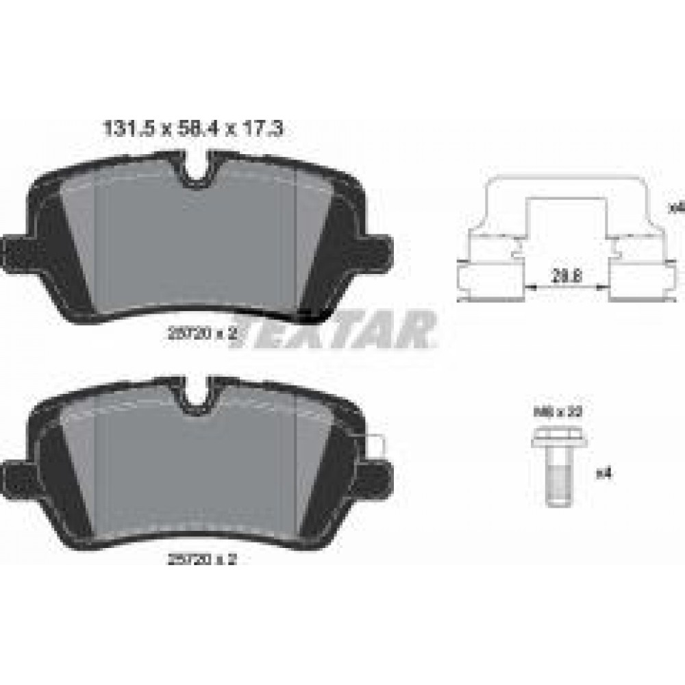 Колодки гальмівні (задні) Land Rover Range Rover 2.0/3.0/5.0D 4x4 12- (TRW) Q+