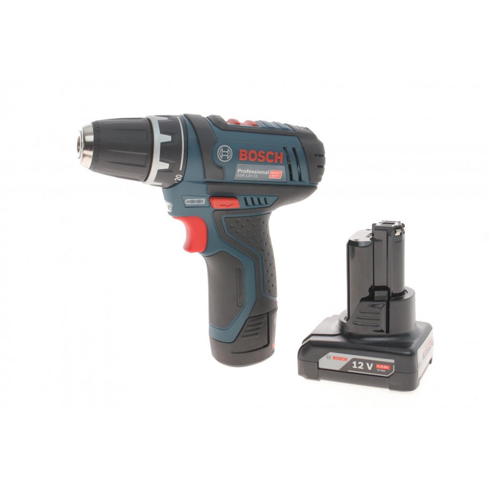 Шуруповерт акумуляторний GSR 12V-15 Professional (30Nm/12V) (+ 2 АКБ+з/у+2 набори свердел+25 біт)