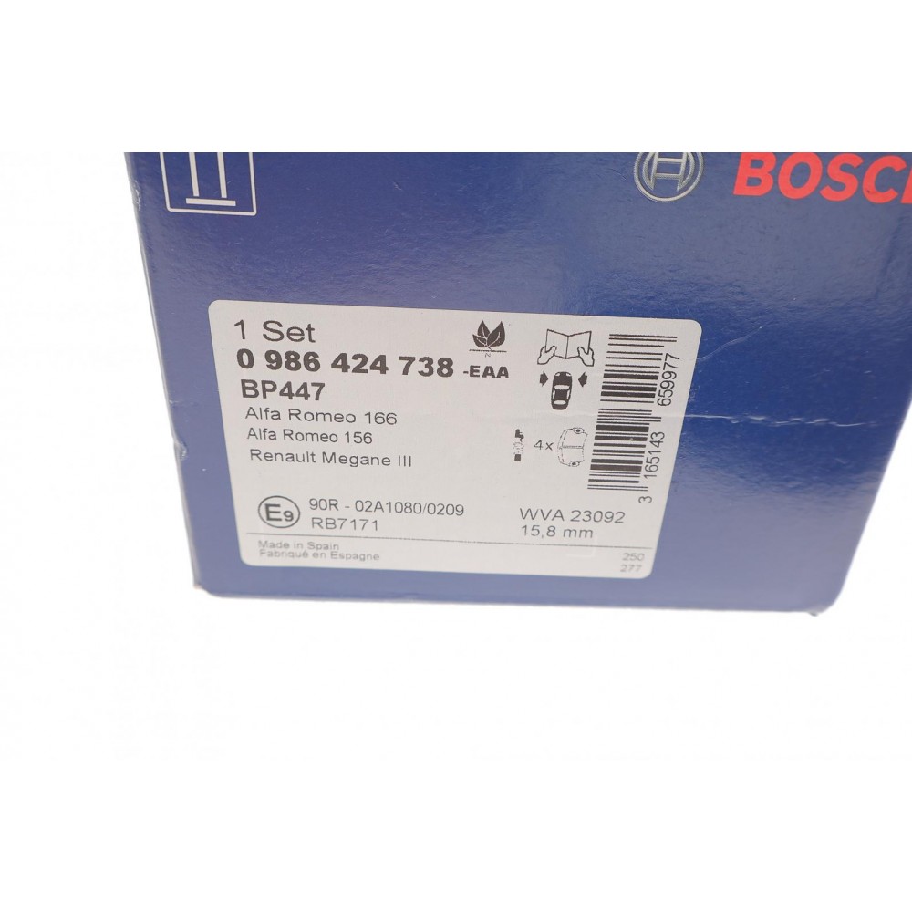 Колодки гальмівні (передні) Citroen C8/Peugeot 607/608 00- (Brembo) (з датчиками)