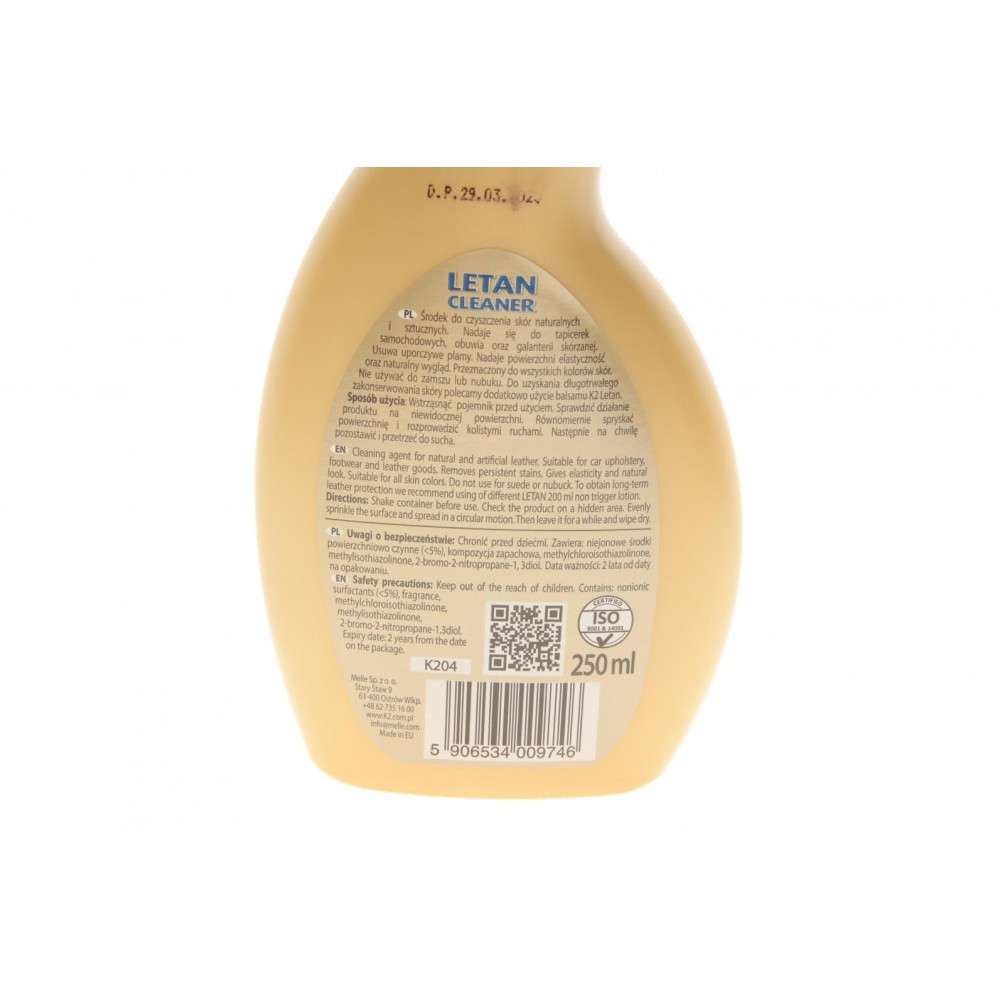 Засіб для догляду за шкірою Letan (250ml)