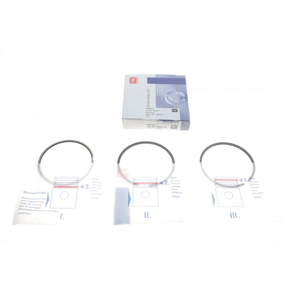 Кільця поршневі Citroen Jumper/Fiat Scudo/Ducato 1.9TD (83.50mm/+0.5) (3-2-3) = 8937445000