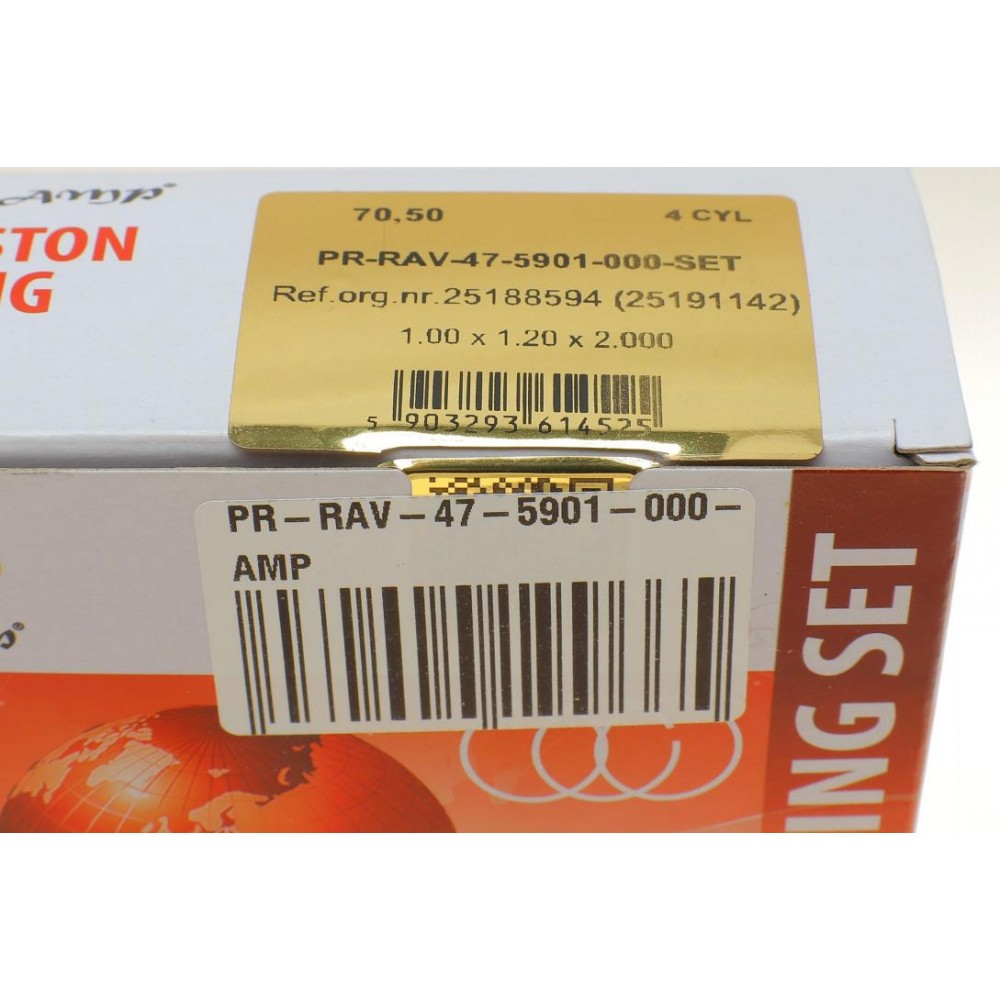 Кільця поршневі Ravon R2 1.2 16- (70.50mm/STD) (1.0x1.2x2.0)