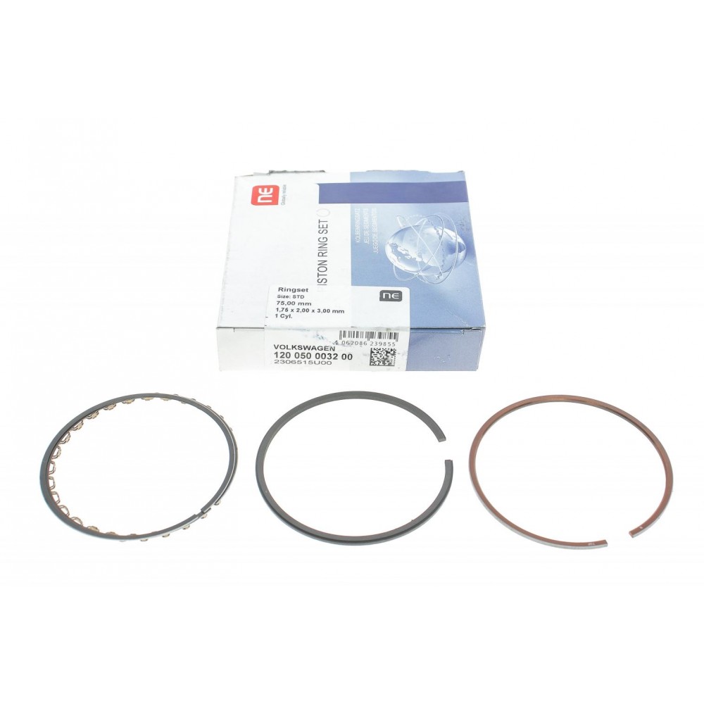 Кільця поршневі VW Polo/Golf II/Jetta II 1.0/1.3i 82-94 (75.00mm/STD) (1.75-2.0-3.0) = 8950350000