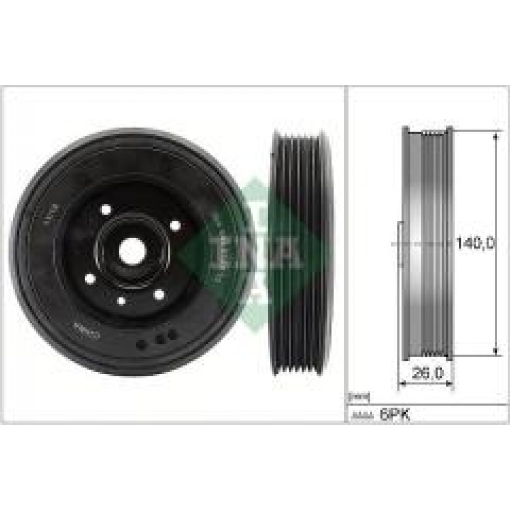 Шків колінвалу VW Golf VI/Passat/Audi A6 2.0TSI/2.0GTI/2.0TFSI 04-
