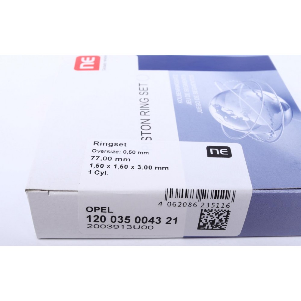 Кільця поршневі Daewoo Nexia 1.5 16V 95-97 (d=77mm) (+0,50) (1.5-1.5-3) (на 1 поршень) = 8935482500