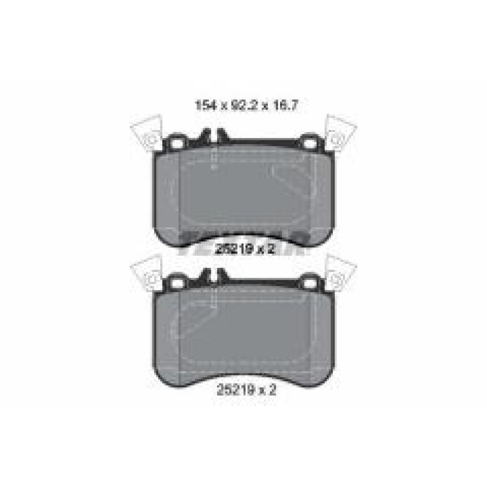 Колодки гальмівні (передні) MB A-class (W176)/CLA (X117) 13-19/GLA (X156) 14- (Brembo)