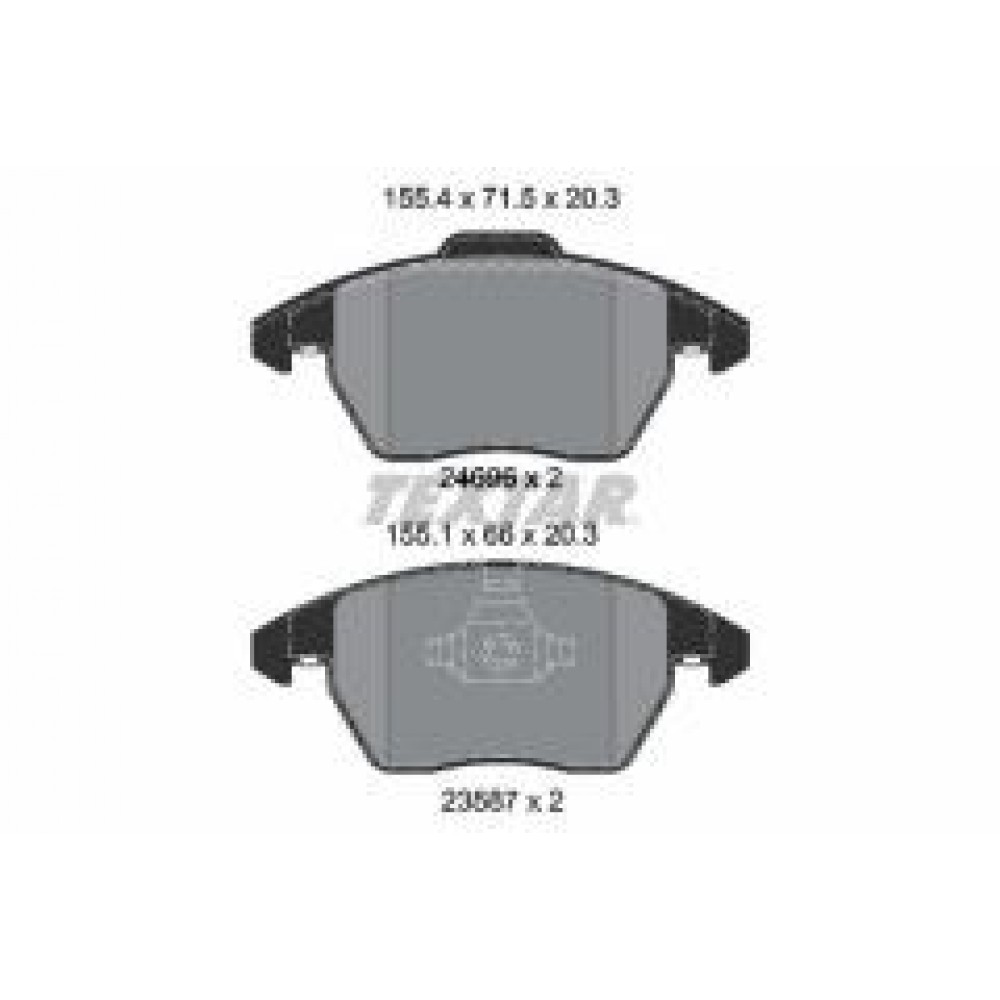 Колодки гальмівні (передні) Audi A1/Seat Ibiza/VW Polo 10- (Teves) Q+