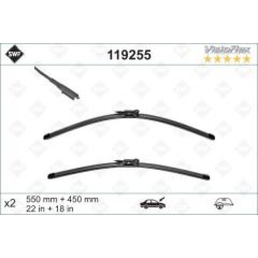 Щітки склоочисника (550/450 мм) BMW 1 (F20)/2 (F22/F23) 10-