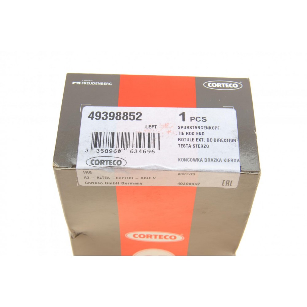 Наконечник тяги рульової (L) Audi A3/Seat Toledo/Leon/Altea/VW Golf V/VI/Jetta III 03-